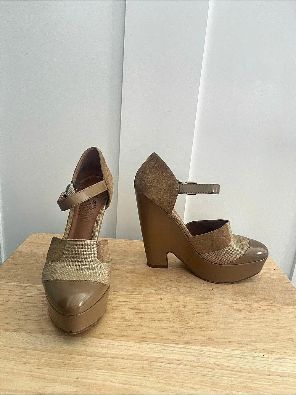 MRKT Platform Heels in Brown